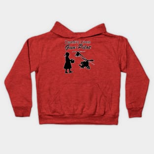 Gun Pilot - Girl Daddy's Little Gun Pilot Kids Hoodie